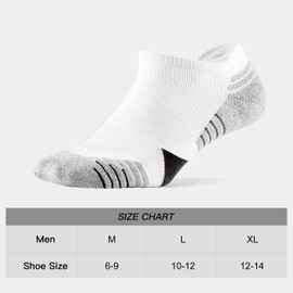 WANDER Men's Athletic Running Socks 7 Pairs Thick Cushion Ankle Socks for Men Sport Low Cut Socks 4-6