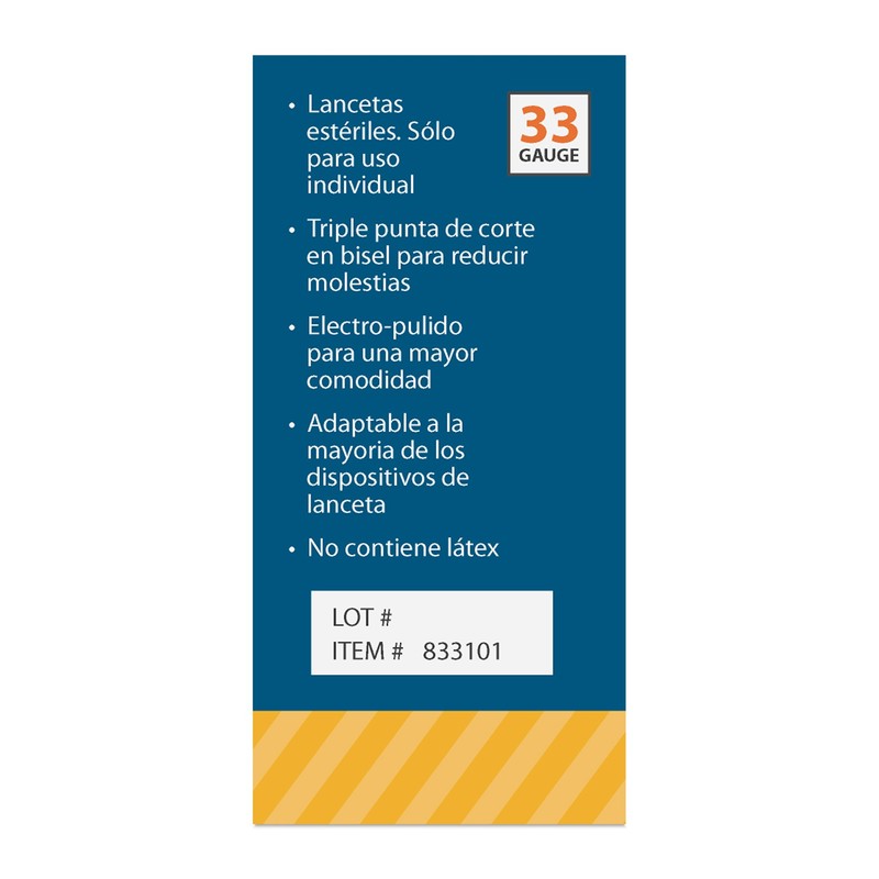 EasyTouch Twist Lancets - 33 G, (100 per Box)