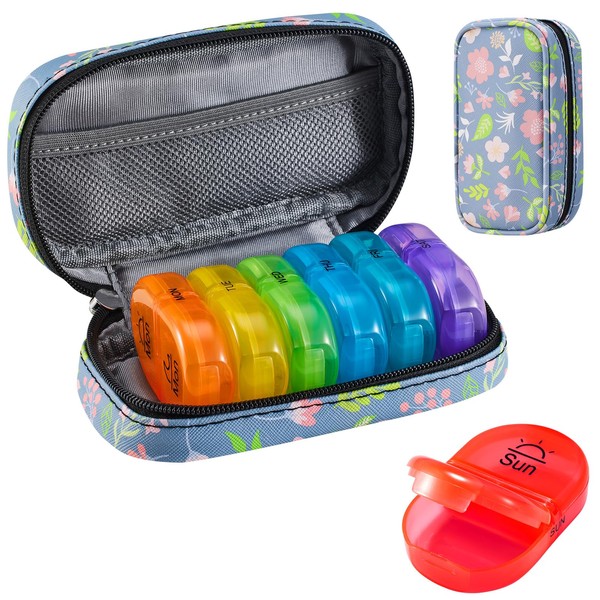 Serfeymi Serfeymi Weekly Travel Pill Organizer 2 Times A Day