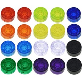 Jiayouy Guitar Effect Pedal Footswitch Toppers Foot Nail Cap Protection Cap for Guitar Effect Pedal Protection Cap Colorful 20PCS/Set