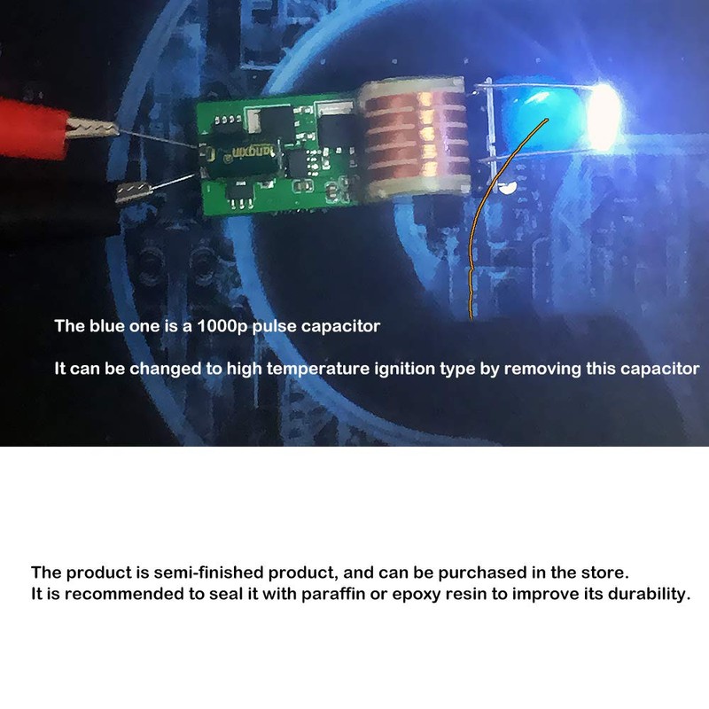 TEAMNIGT 1 Pcs DC 5V-12V 15KV Pulse Arc Boost Coil