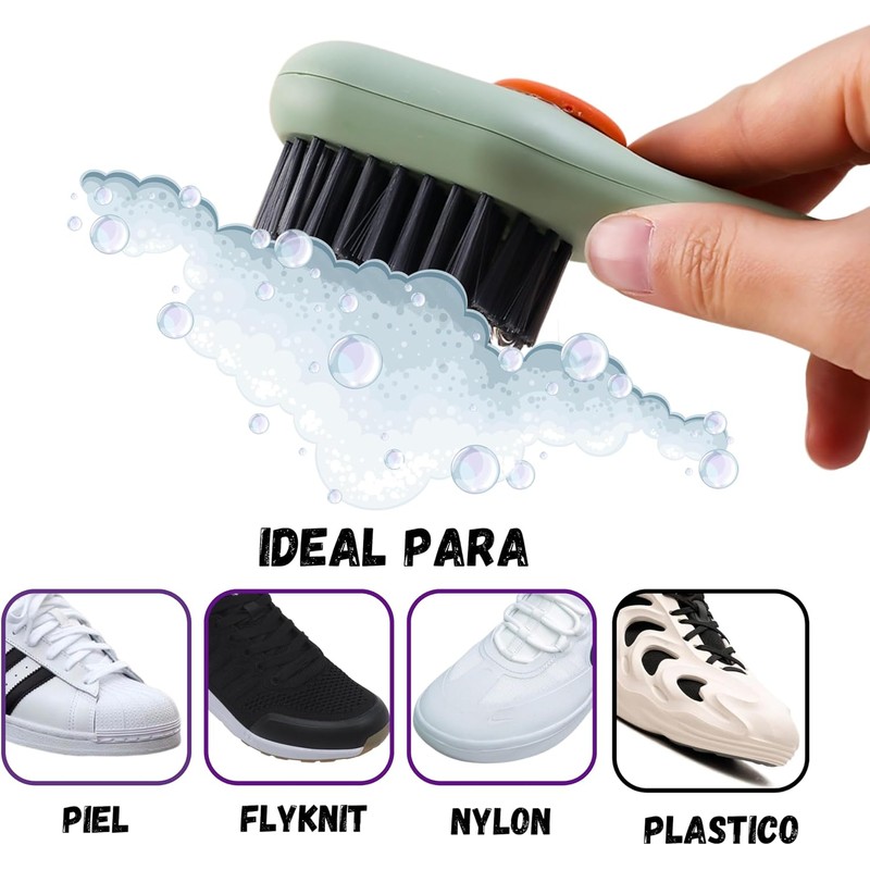 SNEAKERS KLEAN Cepillo con dispensador de jabón líquido para el