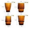 Frcctre Set of 4 Koi Fish Design Drinking Glasses, Stackable