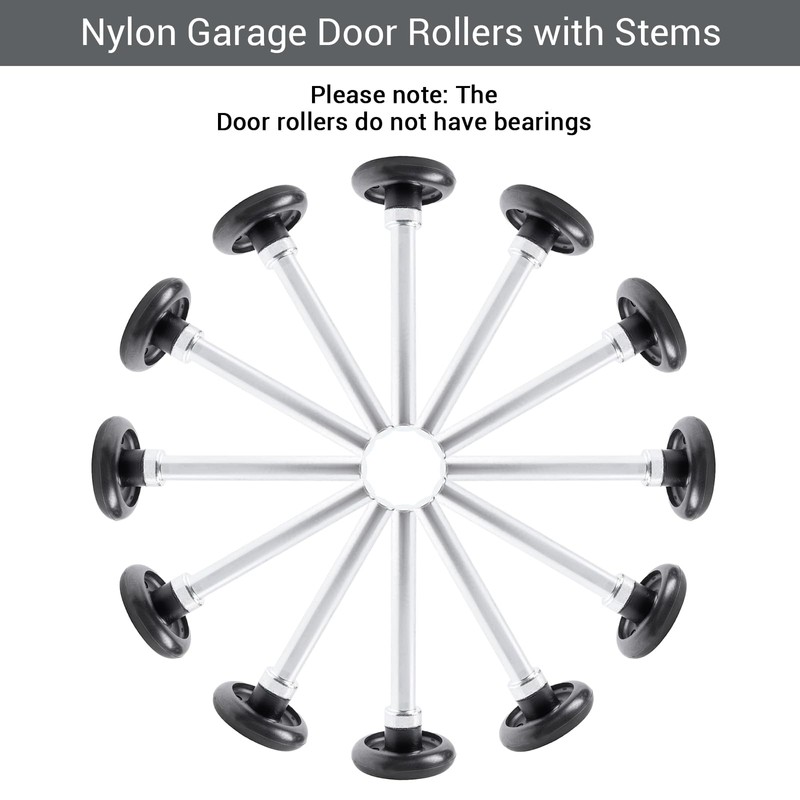 HOME MASTER HARDWARE 1-3/4" Nylon Garage Door Rollers with 4"