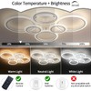 Shine LUEST 60W Modern LED Ceiling Light Fixture, Dimmable LED