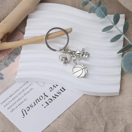 Basketball Keychain Gifts for Boys Girls Basketball Player Birthday Christmas Gift for Basketball Team Graduation Gift for Teens Adults Basketball Coach Gifts for Women Men Basketball Keychains