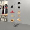 5 Tier Freestanding Metal Hat Organizer Rack with 20 Hookers,