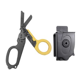 Elegital Trauma Shears Emergency Shears,Stainless Steel Foldable Scissors Pliers,Outdoor Camping Scissors Tools, Orange+sheath