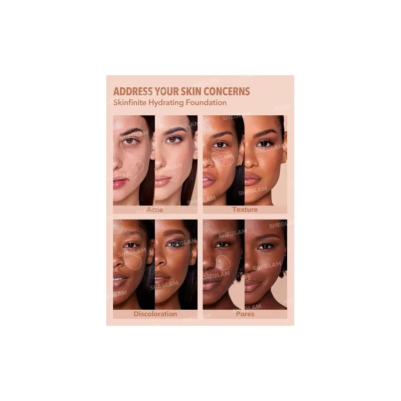 Crema Hidratante Sheglam Skinfinite Base Tono Almendra