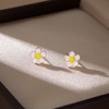 SLUYNZ Solid 925 Sterling Silver Plumeria Flower Stud Earrings for