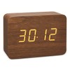 TFA Dostmann Clocco 60.2549 Designer Radio-Controlled Alarm Clock in Wood