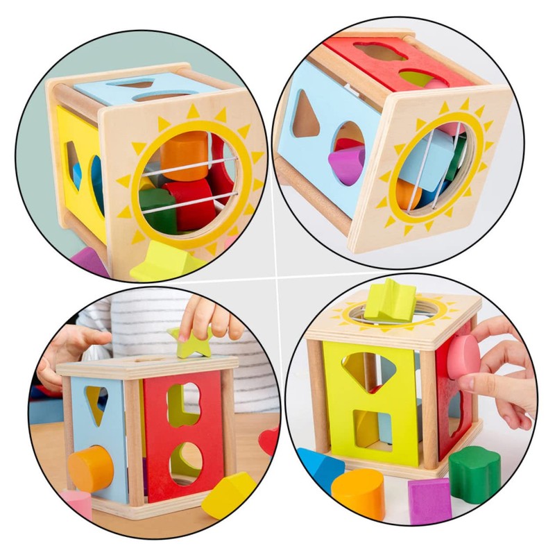 DECHOUS Block Geometric Plaything for Educational for Boys and Develops