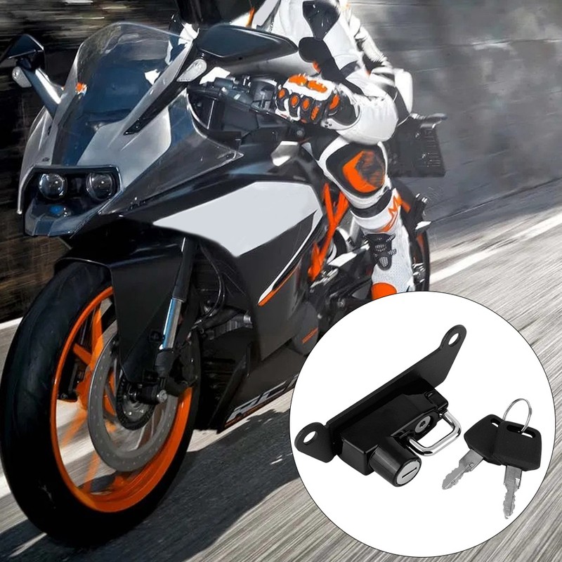 Motorcycle AntiTheft Helmet Lock Fits for RC125 RC390 RC250(Black )