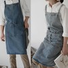 Very Belly Apron Denim Jeans, Women's, Unisex, H-Type, blue (light)