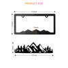 GNSZSN Mountain License Plate Frames - 2 Pack Black Plastic