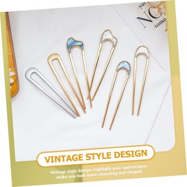 SAFIGLE 2Pcs U Shape Metal Hair Pins for Women Elegant Bun Holder Hair Accessories for Easy Styling for Special Occasions and Everyday Use