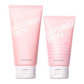 Saturday Skin Saturday Skin Rub-A-Dub Refining Peel Gel Facial Cleansing Exfoliating Gels and Hydrating Foam Cleanser Natural Ingredients Anti-aging Makeup Remover and Face Wash