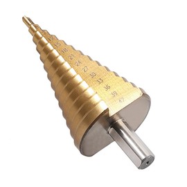 Step Drill HSS Cone Drill Bit - 4-42 mm, 14 Sizes Taper Drill Hole Drill Spiral Groove Peeling Drill, Ideal for Metal, Wood, Plastics
