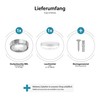 ledscom.de GX53 Lamp Socket Inel Matt Chrome Round 90 mm