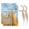 Straw Biodegradable Dental Floss Picks 200 Count,Zueloar Eco Friendly Natural