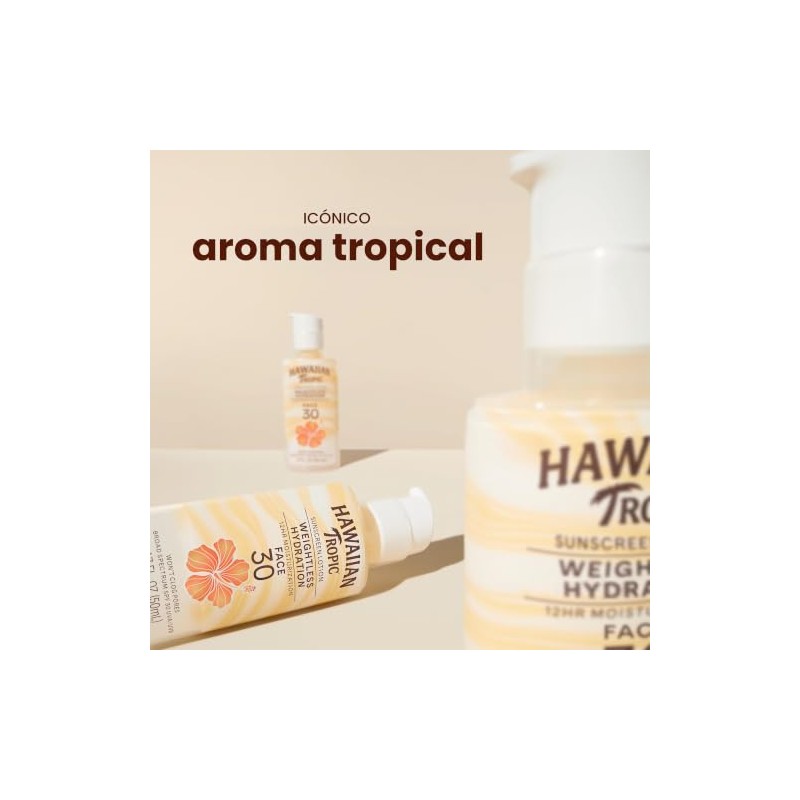 Hawaiian Tropic - Silk Hydration Weightless Sunscreen Face Lotion, Broad-Spectrum