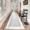 Wonnitar Washable Striped Runner Rug 2'6"x8', Non-Slip Berber Stripe Hallway