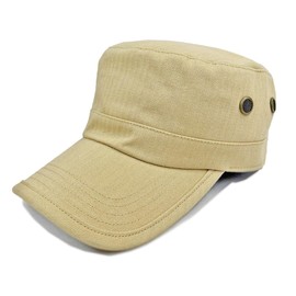 SIDE TRIP Original Work Cap, Large Size, Plain, Cotton, Deep, Men's, Women's, Hat, UV Protection, Adjustable Size, Breathable, For Travel, Outdoors, Work, beige, 61.0 cm