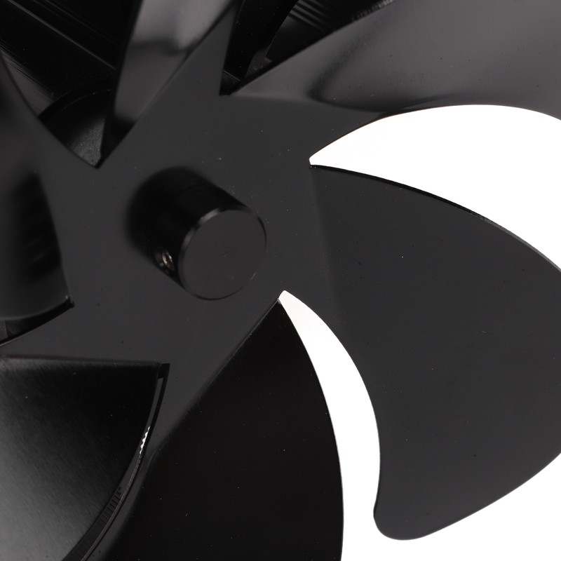 6 Blade Stove Eco Fan Black High Temperature Resistant Self