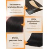 DOORES Tape Extensions, Real Hair, Natural Real Hair, Tape-In Human