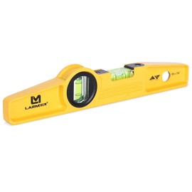LARMEIL Magnetic Torpedo Spirit Level 25 cm Aluminium Cast Profile 4 Magnets Small Spirit Level 1 Horizontal Level 1 Vertical Level