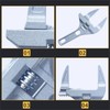 Mini Adjustable Bathroom Wrench for Home Repairs – Compact Silver