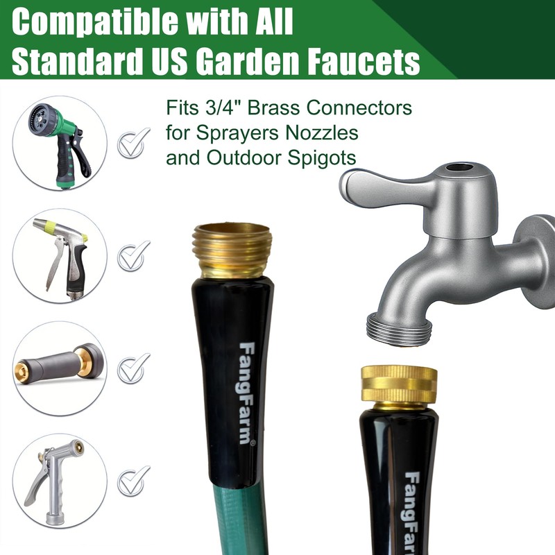 FangFarm Flexible Rubber Hose 15FT: No Leak and No Kink