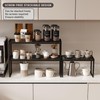 Magheo Expandable Kitchen Countertop Organizer, 2 Pack Stackable Cabinet Shelf