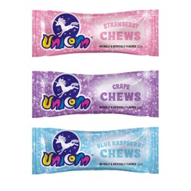 Adams & Brooks, Inc. Unicorn Candy Chews Individually Wrapped Unicorn Taffy Chews, Chewy Candy with Magic Sprinkles Assorted Flavors 8.75 Ounce