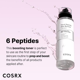 COSRX COSRX 6X Peptide Collagen Booster Toner Serum, Niacinamide & Hyaluronic Acid Skin Renewal Boosting Facial Essence for All Skin Types, Korean Skin Care, Paraben Free, 150mL/5.07 Fl.Oz