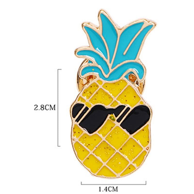Opexicos 2Pcs Pineapple Enamel Pin Badge Brooch