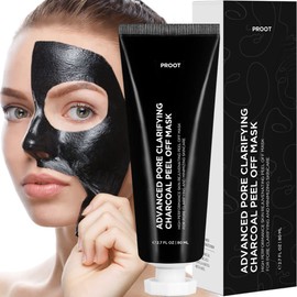 Clay Mask for Blackheads and Pores | Advanced Charcoal Peel Off Face Mask | Charcoal Mask Peel Off for Blackheads | Black Head Remover for Face with Bamboo Charcoal and Other Natural Ingredients | Charcoal Mask for Pore Minimizing Skincare | Charcoal Por