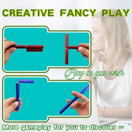 New Stress Relief Carbon Fiber Spinning Pen Skill Toy,Men's EDC Hand Fidget Sticks,Magnetic Rods Stress Relief Toys,Magnetic Pen Fidget Toys,OfficeToys Gifts for Boyfriend or Father (I-B)