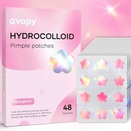 Pimple Patches Pink Flower 12MM 48PCS Hologram