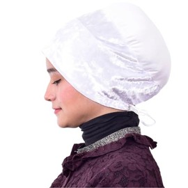 Mu Lan Prime Volumizer | Anti-Slip Non-Slip | Hijab Scarf Shawl Bun Shaper | Cotton Velvet Under Scarf (White)