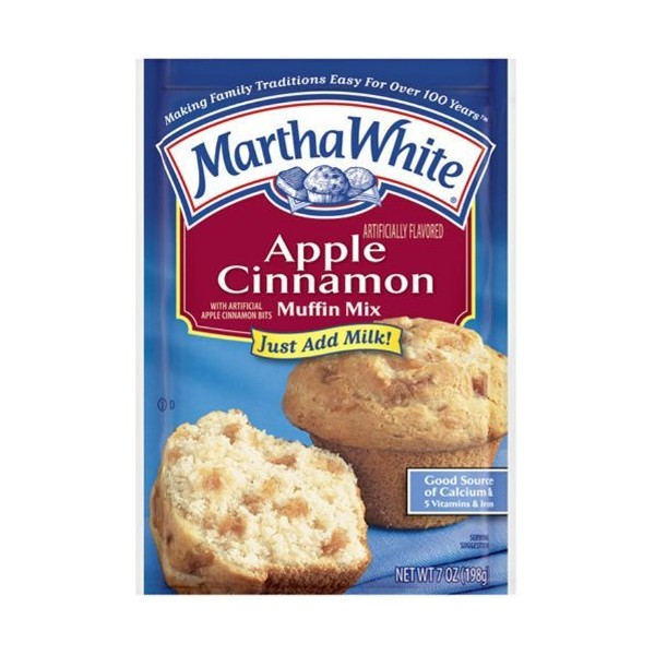 Martha White Muffin Mix Apple Cinnamon 7.0 oz. (Pack of 6)