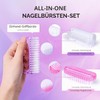 MelodySusie 3-Piece All-in-One Nail Brush Set for Manicure and Pedicure