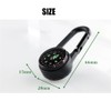 2PCS Compass Thermometer Carabiner 3 in 1 Outdoor Hiking Survival