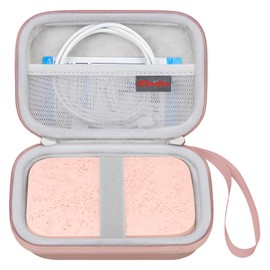 Elonbo Carrying Case for HP Sprocket Portable 2x3 Instant Color Photo Printer, Instant Photo Printer Travel Protective Organizer Holder, Extra Mesh Pocket Fits Photo Paper Cable, Rose Gold