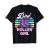 Dad of Roller Girl Roller Skating Birthday Matching Family T-Shirt