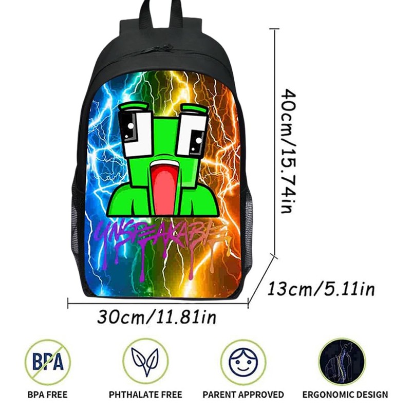 bzjqh Unspeak-able School Backpack, Unspeak Backpack, Frog Bookbag for Kids,