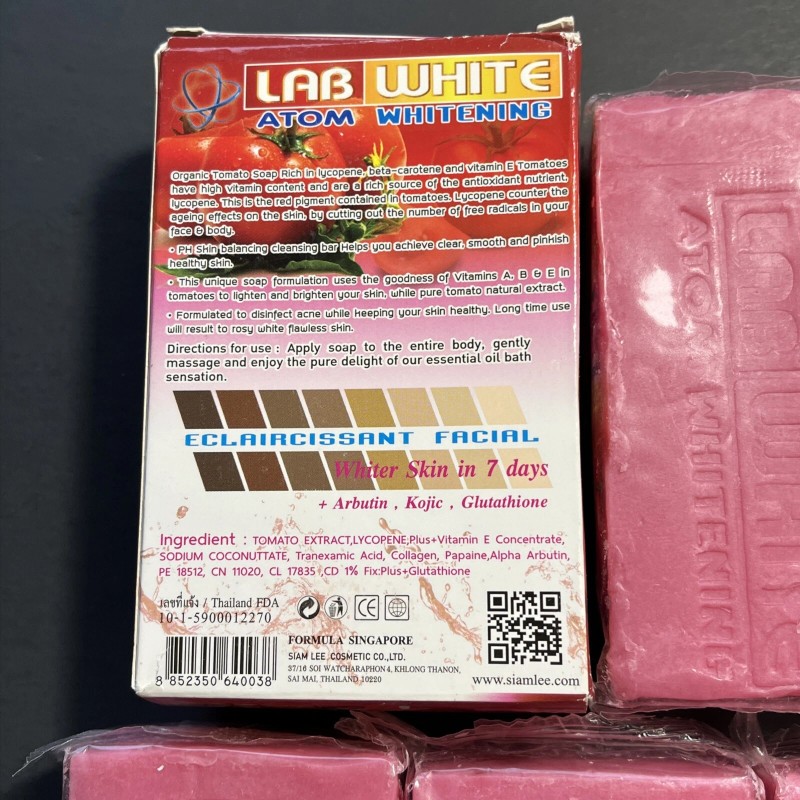 SIAM LEE COSTMETICS 4x Extract Tomato Soap Lab White Atom