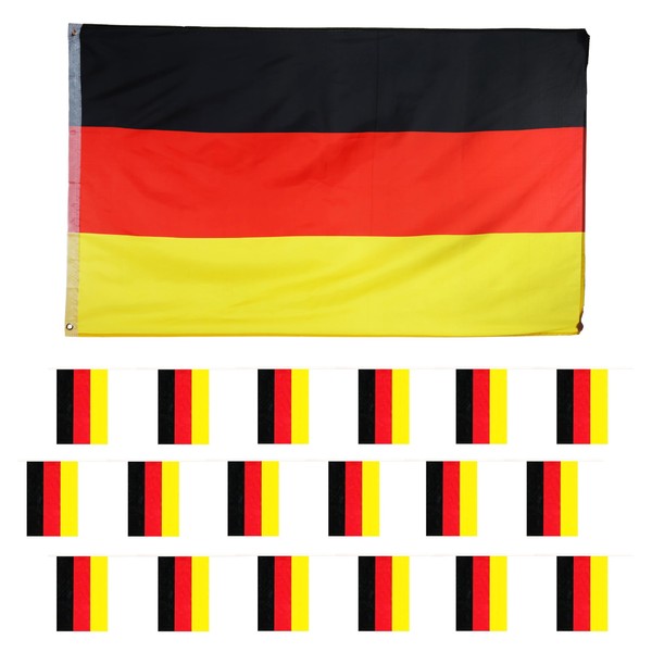 Germany Flag Bunting and Flag Set - German - All