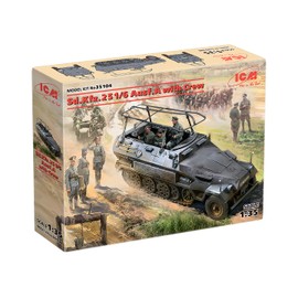 ICM ICM35104 1:35-Sd.Kfz.251/6 AUSF.A with Crew, Black, Large