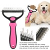 Pet Undercoat Rake Double Sided Knots Removal Grooming Massage Dog